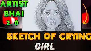 Crying girl pencil sketch / How to draw Crying girl