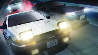 AE86 Corolla vs R32 Skyline GT-R (Initial D Legend but I put Eurobeat back over it)
