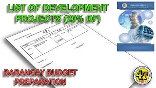 LIST OF DEVELOPMENT PROJECTS (20% DF) | BARANGAY ANNUAL BUDGET