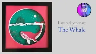 Layer paper cutting DIY paper cutting | Whale | Kesan Studio | Paper Crafts