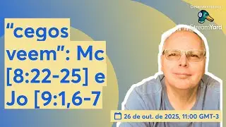 “cegos veem”: Mc [8:22-25] e Jo [9:1,6-7