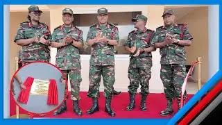 MKUU WA MAJESHI YA ULINZI JENERALI MKUNDA AWEKA JIWE LA UZINDUZI LA WODI YA WAGONJWA RTS -KIHANGAIKO