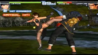 (DOA 2 STORY MODE) Jann Lee challenges Lei Fang several times, but is consistently defeated.
