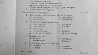 TS Intermediate 2nd year , French question paper, set-B , 2020.