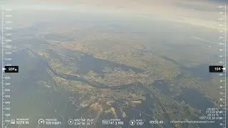 Niski przelot stratosferyczny nad centralną Polską (wysokość 20 km) 2019.06.29 - cały lot
