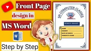 How To make Front Page in Microsoft Word l Front Page Design For School Project l Front Page Design