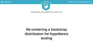 R Tutorial: Re-centering a bootstrap distribution for hypothesis testing