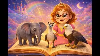 Vowels Song Adventure | A E I O U with Elephant, Unicorn & Cat | Educational Kids Compilation
