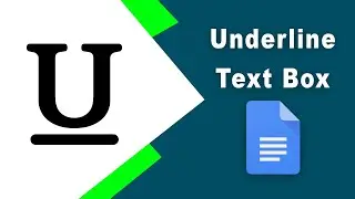 How to underline a text box in google docs
