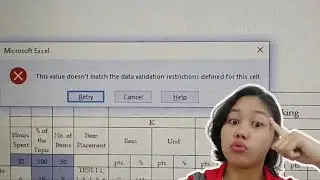 How to fix THIS VALUE DOESN'T MATCH THE DATA VALIDATION RESTRICTIONS DEFINED FOR THIS CELL in Excel