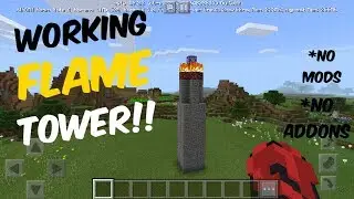How to make working flame tower in minecraft