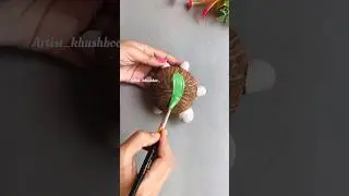 Turtle craft ideas/ coconut shell craft ideas #youtubeshorts #shorts #diy #bestoutofwaste