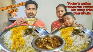 Today's eating, Small fish chingri with Daal Bhujia with rice eating | @JH - Eating show