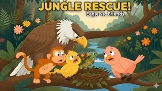  बाज़ और जंगल दोस्तों की रोमांचक कहानी। thrilling jungle story # friendship, courage, and teamwork