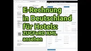 E-Rechnung f&uuml;r Hotels aus der igumbi Hotelsoftware, QUBA- Rechnungsviewer zum Anzeigen des XML