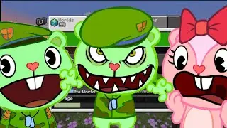 Flippy and Giggles Happy Tree Friends play Minecraft part 1