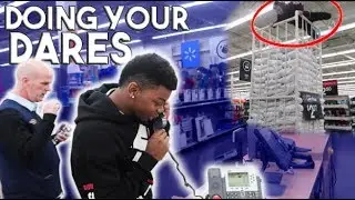 DOING YOUR DARES IN WALMART 8! (INTERCOM CHALLENGE)