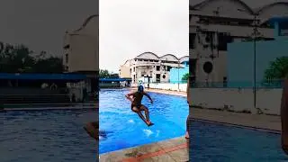Hilarious Pool Jump 😂💦 | Funny Swimming Fail Shorts #swimming #viral #shorts