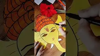 How to make a Ganpati facemask for kids // kids craft activity of ganpati facemask #ganesh #shorts