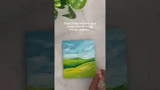 Spring meadow acrylic painting #shorts #painting