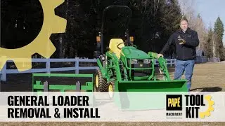 Loader Bucket Removal and Install on a John Deere Compact Utility Tractor