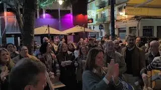 Por sevillanas, la Hermandad del Rocío de Isla Cristina, canta a la Hdad Rocío Ayamonte