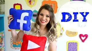 DIY Almofada Youtube e Facebook
