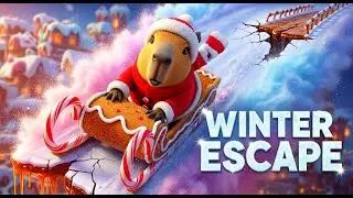 🍬 Gingerbread Sled Ride | ASMR Winter Escape Through a Candy Snowstorm