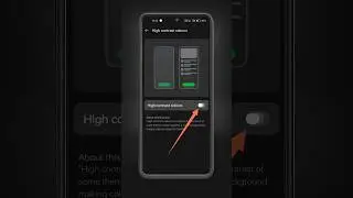 High Contrast Colours ON OFF | Accessibility Setting Explained#shorts #youtubeshorts #android