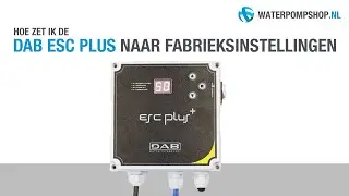 DAB ESC Plus fabrieksinstellingen