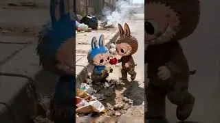 #labubu steal Apple for poor Friend  #animation