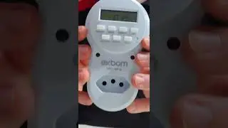 TIMER TEMPORIZADOR DIGITAL LCD PROGRAM&Aacute;VEL BIVOLT C/ PLUGUE E TOMADA - EXBOM