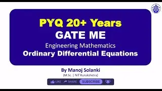 Differential Equation | Gate Mechanical Engineering PYQs 20+ Years | By Manoj Solanki