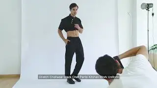 Stretch Chefwear Black Chef Pants Kitchen Work Uniform