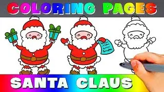 Santa Claus Coloring Pages - How To Draw Santa Claus Cute Set Santa Claus Coloring Page For Kids