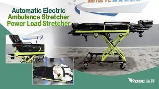 X Structure Electric Lift Ambulance Stretcher Trolley with Back/Leg Adjustment