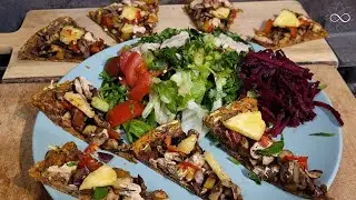 Сырая веганская пицца с ананасами🍕😋