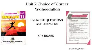 Choice of Career by Waheedullah -Exercise Questions and MCQs