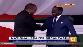 After the Uhuru-Raila Handshake now comes 'The Hug' #NationalPrayerDay