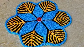 मेक्रम या पुरानी चुन्नी से बनाए ग़ुब्बारे 🎈वाला पायदान || new balloon 🎈 design doormat