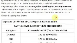 SSC JE 2019 Paper-2 Result Delayed-Check Expected Cutoff Marks of Civil/ Electrical/ Mechanical
