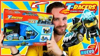 T-RACERS Series 4 GLOW RACE TURBO TUNING TEAMS UNBOXING TURBO TRUCK X-RACER en Pe Toys