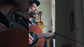 2 of 3 Gasoline on my old Gibson w/ #harmonica #blues #bluesmusic #deltablues #countryblues #guitar