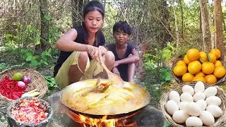 How to Cook duck using easy wild curry duck for lunch in forest  and more