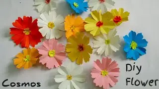 Easy paper flowers /Amazing cosmos paper flower /How to make paper flower /Paper craft by KovaiCraft