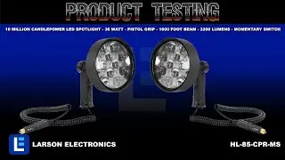 10 Million Candlepower LED Spotlight - 36 Watt - Pistol Grip - 1600 Foot Beam - 3200 Lumens -
