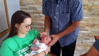 Baby Getting First Chiropractic Adjustment