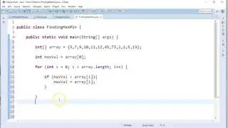 Core Algorithms - Finding Max/Min Element: Java