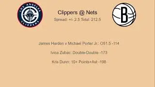 Free NBA Player Props + Moneylines