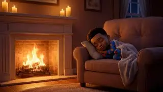Ember Glow Fireplace 🔥✨🕯️ | Lo-Fi 852 Hz Soft Naps with Little Heroes 💞🫂
